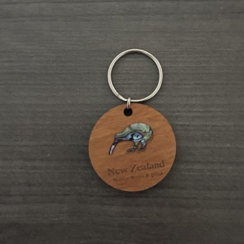 Wooden New Zealand Keychain